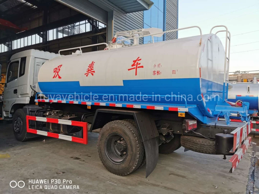 10m3 Liquid Waste Disposal Truck 12m3 Septic Tank Pumping Trucks Made by Dongfeng 190HP Cu Mmins Engine