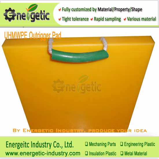 UHMWPE/Polyethylen/PE-Kranausleger-Stützfußpolster/Auslegerpolster