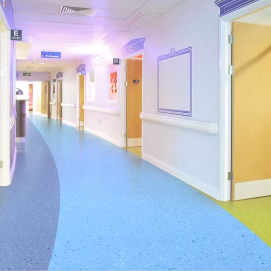 Rutschfester, antibakterieller Kunststoff-PVC-Vinylboden für den Gesundheitswesen