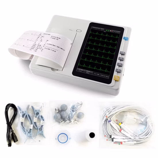 Krankenhaus-medizinisches digitales Elektrokardiogramm-EKG-Gerät 3-Kanal-12-Kanal-EKG-EKG-Gerät zu verkaufen